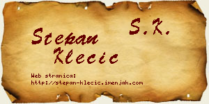Stepan Klecić vizit kartica